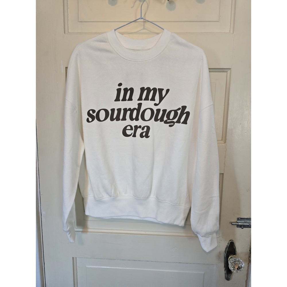 Grayson Threads In My Sourdough Era Crewneck Sweatshirt White T004638001 XS